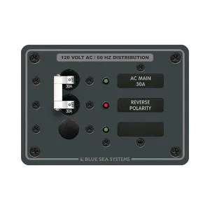 Blue Sea 8029 AC Main  1 Position Breaker Panel - White Switches [8029]
