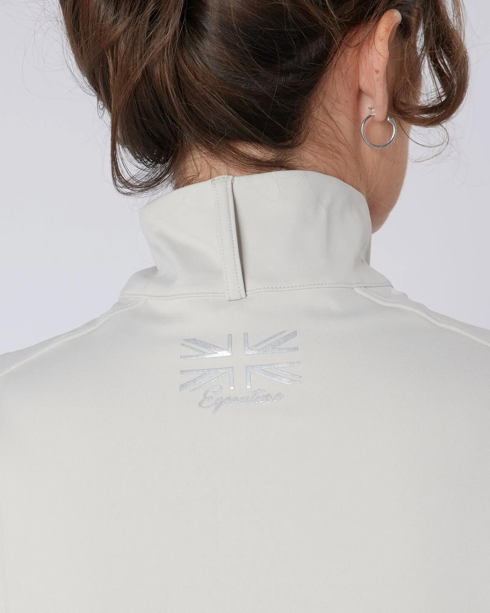 Competition Equestrian Base Layer Short Sleeved Show Shirt - Platinum