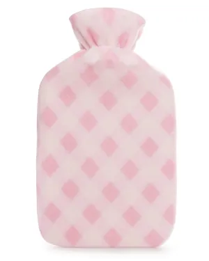 Pink Diamond Print Hot Water Bottle