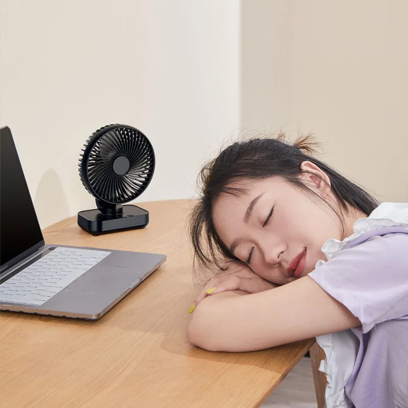 Portable Rechargeable USB Desk Fan with 4 Speeds