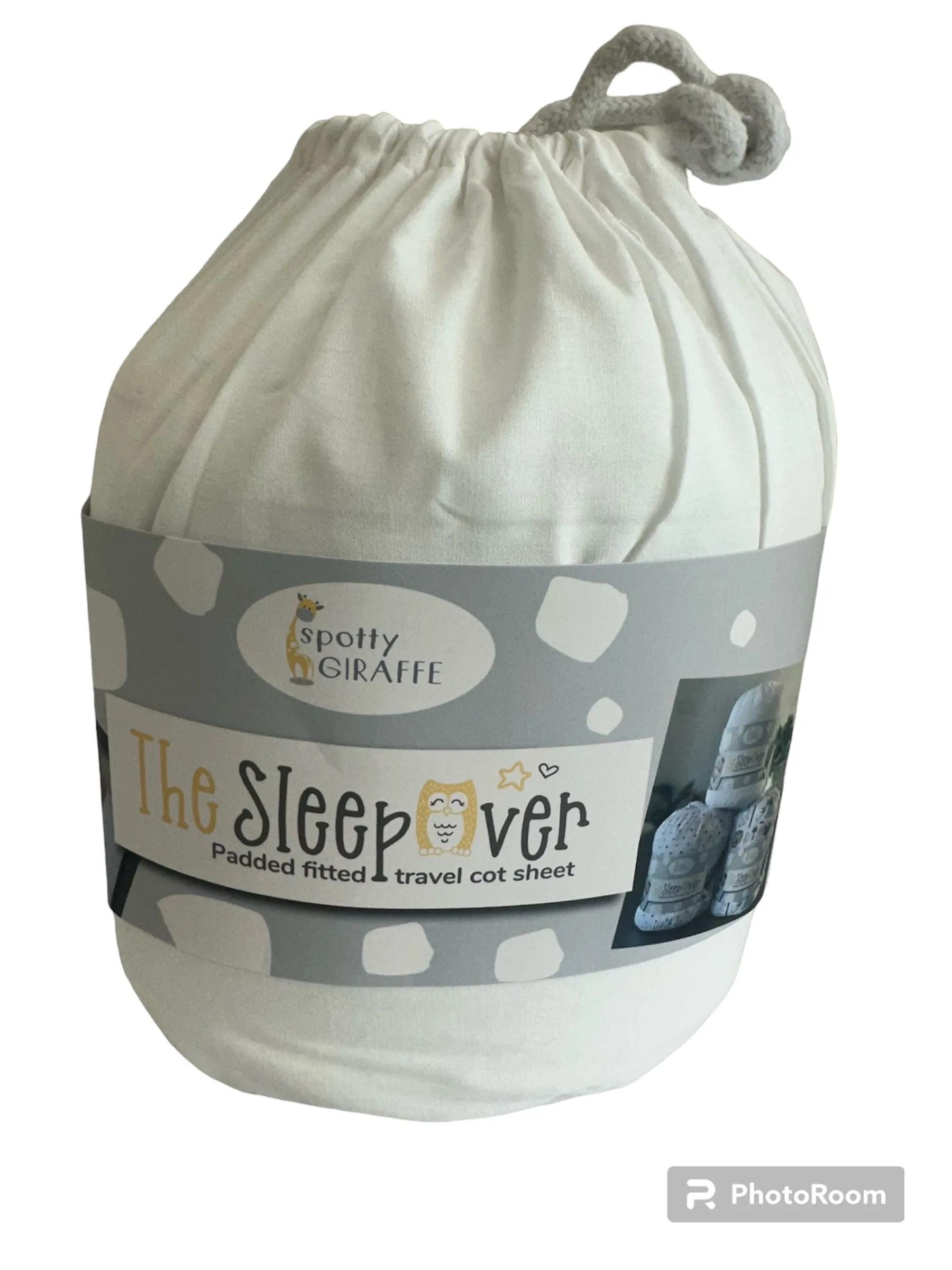 Portacot Fitted Sheet Spotty Giraffe The SleepOver